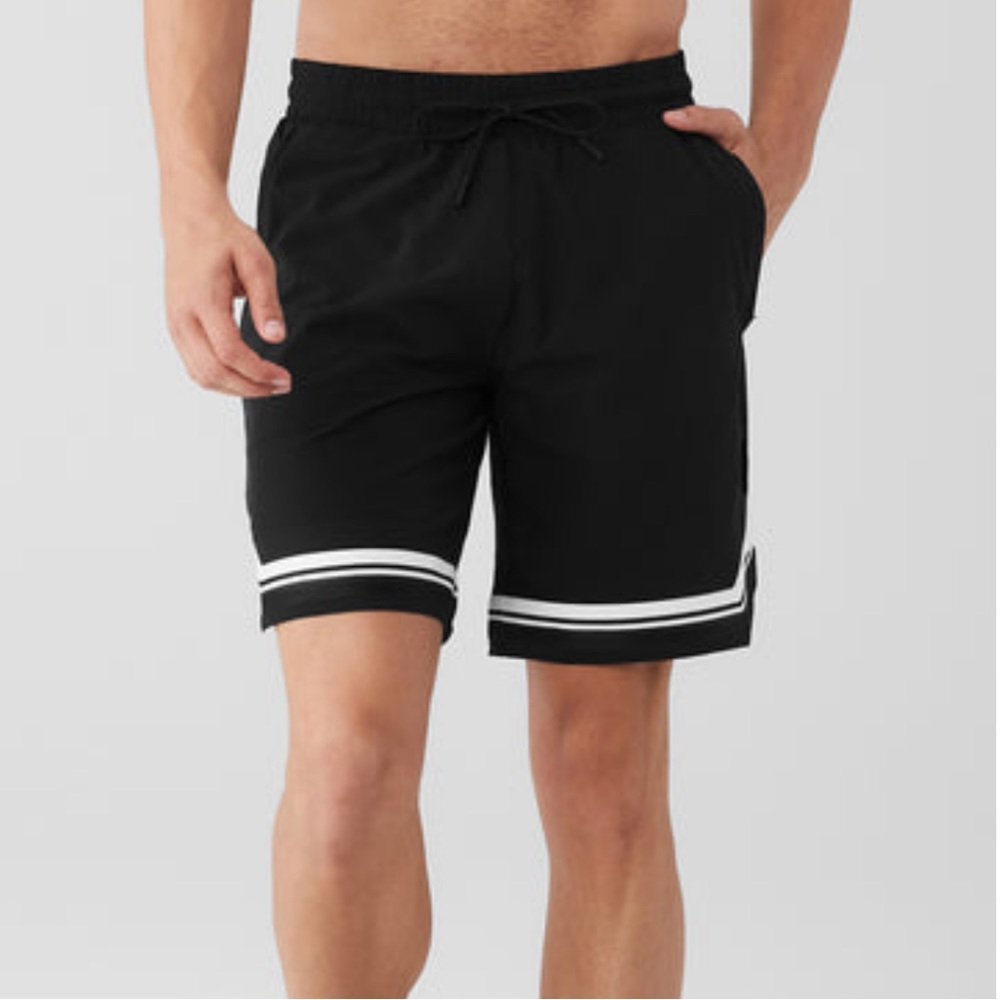 ALO Mens Yoga Black Athletic Shorts